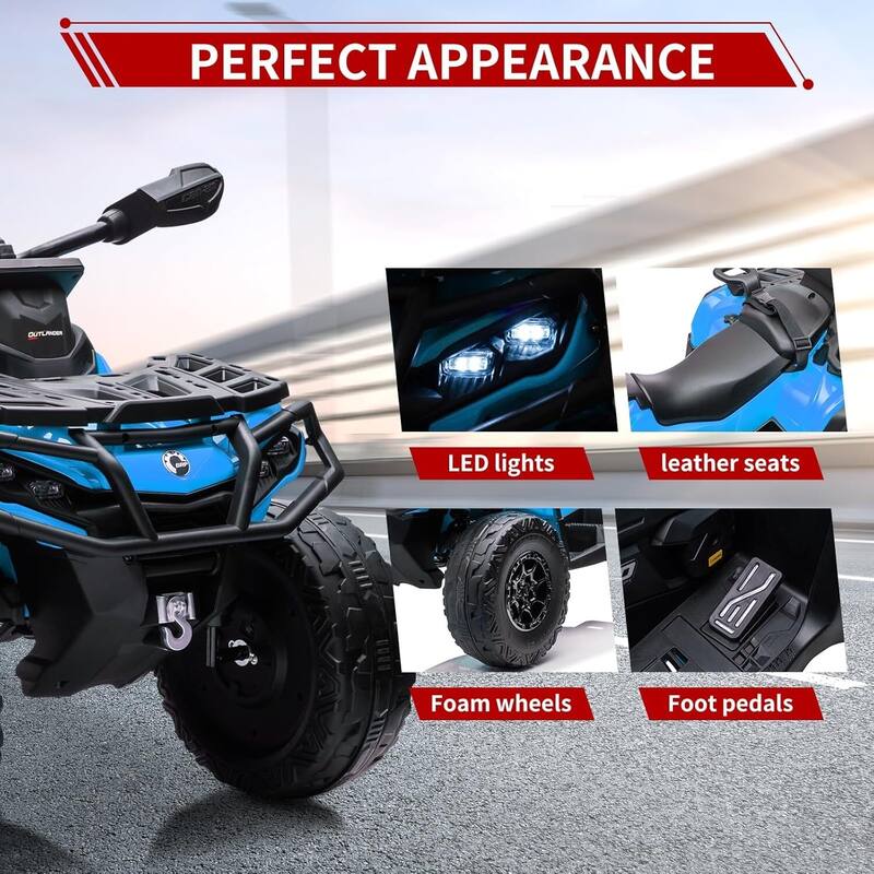 24V Electric Toy Ride On Car for Kids Best Gift, Blue