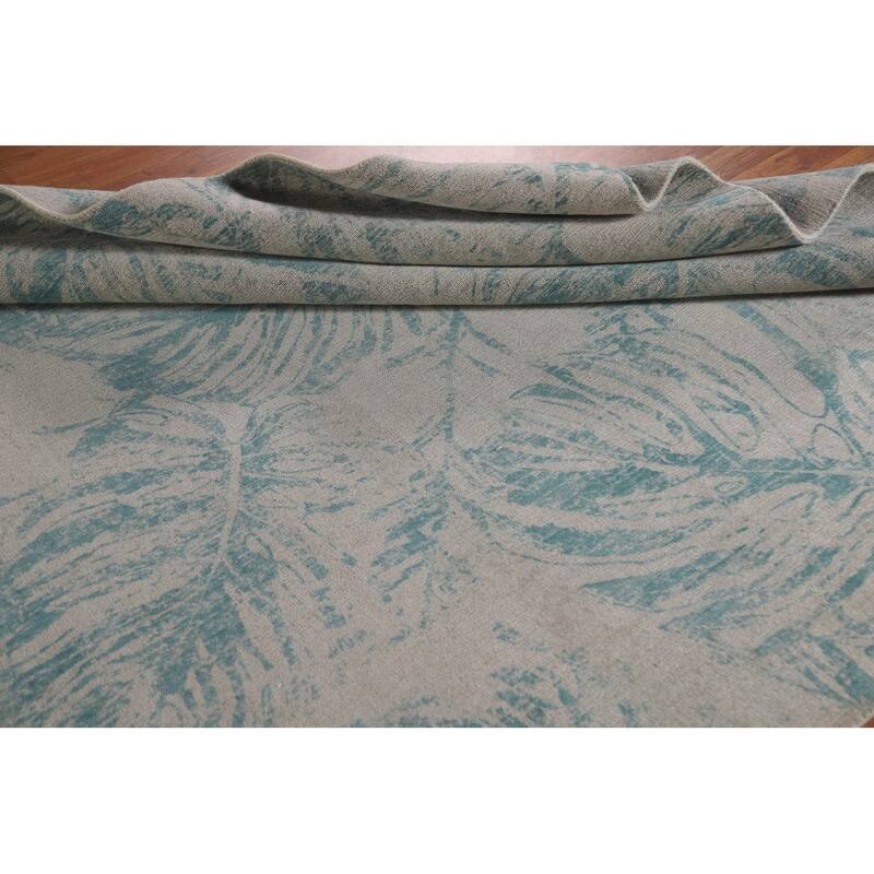 Hand Knotted Oriental 100% Wool Carpet Modern All-Over Beige & Ivories Abstract Area Rug - 8' 0'' X 6' 3''