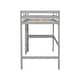 preview thumbnail 62 of 86, Elegant Loft Wood Bed with built-in desk,Ladder