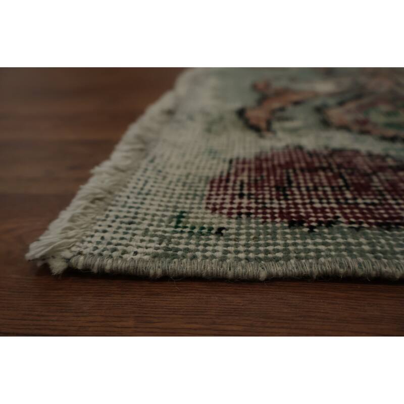 Hand Knotted Oriental 100% Wool Carpet Transitional Floral Brown Anatolian Area Rug - 9' 5'' X 6' 9''