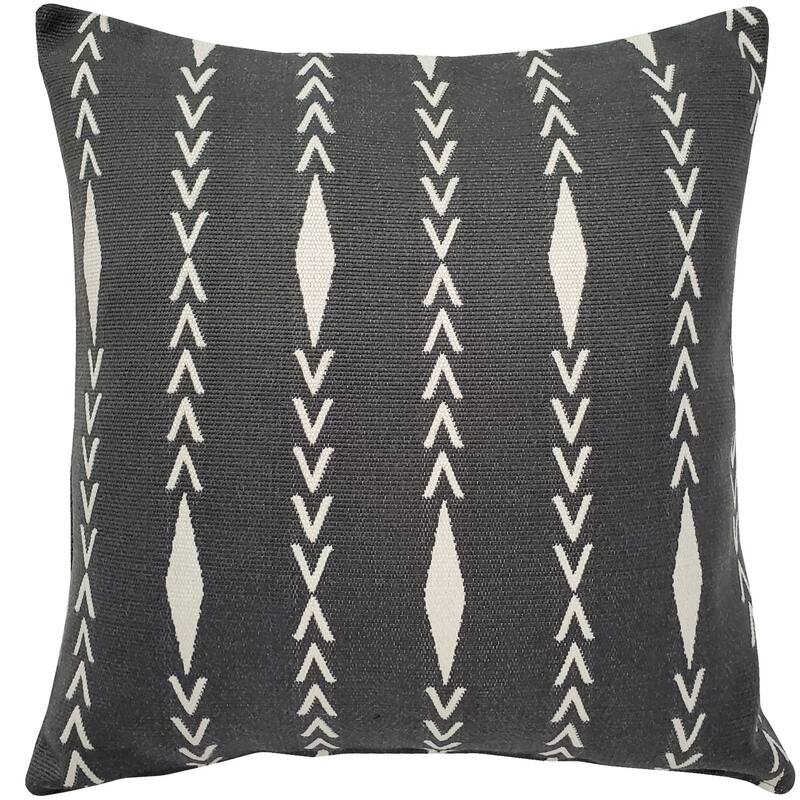 Diamond Ray Throw Pillow - Charcoal Gray - 20" x 20" - Feather Down