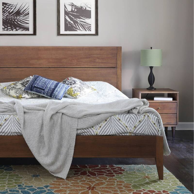 Grain Wood Furniture Mid Century Panel Bed