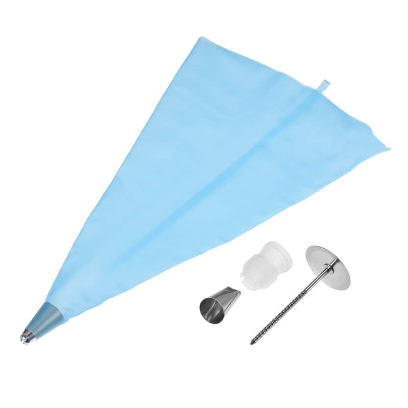 Cake Decorating Kits Supplies w 32 Cake Decorating Tips 1 Pastry Bag - Silver Tone