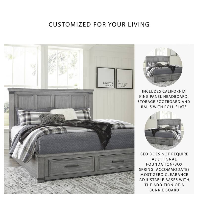 Signature Design by Ashley Russelyn Gray Storage Bed