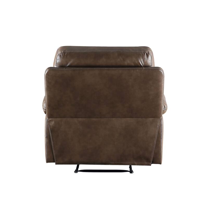 Aashi Brown Leather-GEL Match Recliner Chair - Brown