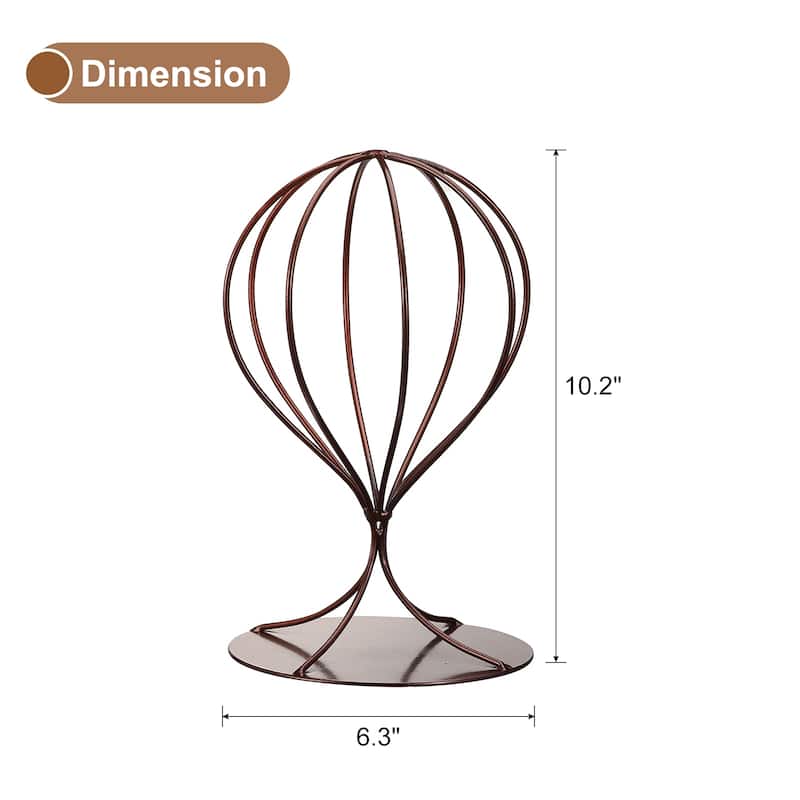 Hat Display Stand, 1Pcs Stylish Women Closet Hat Rack - Bronze - 10"