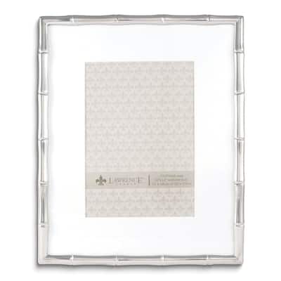 Curata Silver-Tone Metal Bamboo 8x10 Frame Matted For 5x7 Photo