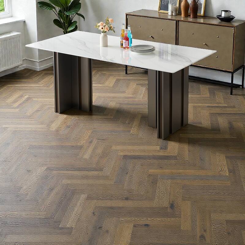 69.3 Inch Rectangular Dining Table with White Marble Glass Top, Modern Dining Table for 4 to 6 People