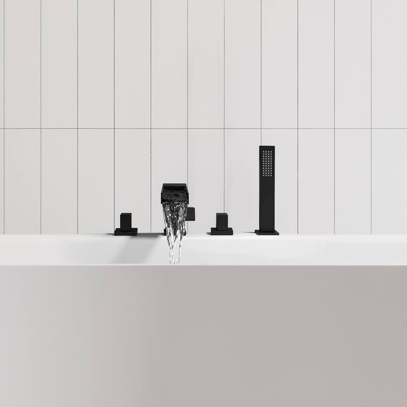 Altair Nairn Deck-Mount Roman Waterfall Tub Filler with Handshower