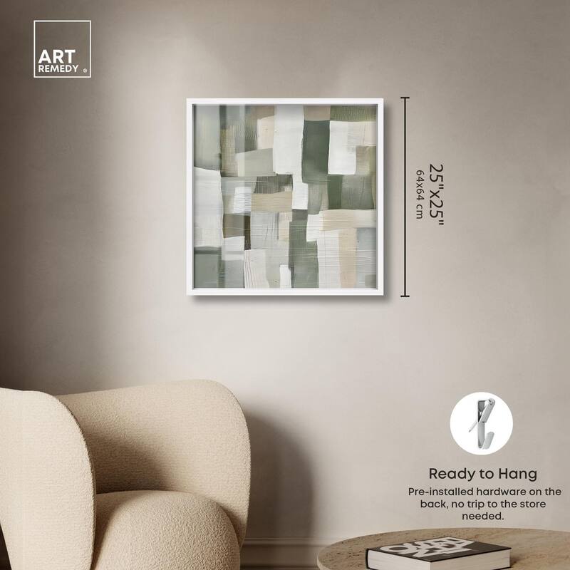Pale Jade Green I Shadowbox by Art Remedy