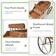 preview thumbnail 21 of 30, Gymax Garden Plant Planter Wooden Wagon Planter W/ Wheel Garden Yard - 24.5'' x 13.5'' x 24''