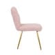 preview thumbnail 4 of 17, Porthos Home Gwen Dining Chairs, Plush Upholstery, Gold Legs, Armless