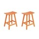 preview thumbnail 7 of 48, Laguna 24" All-Weather Resistant Outdoor Patio Bar Stool (Set of 2) Orange