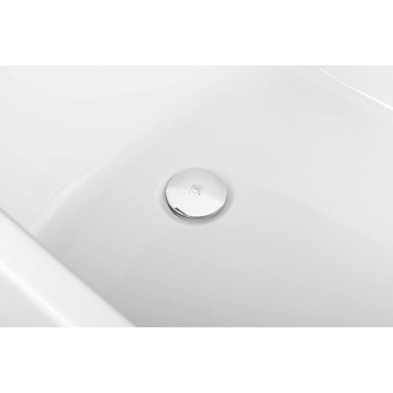 Peter Soaking Single Slipper Rectangular Bathtub in Glossy White