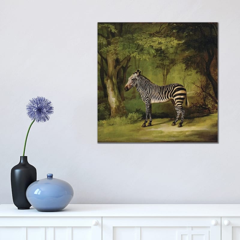 iCanvas "A Zebra, 1763 " by George Stubbs Canvas Print - 18x18x1.5