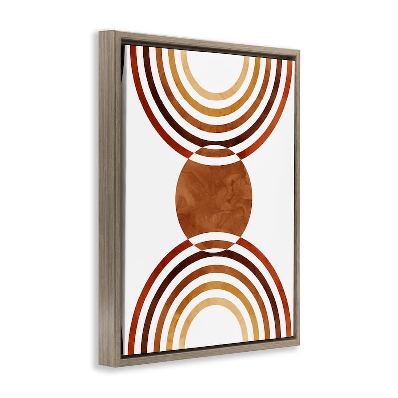 Stupell Boho Earthy Arches Framed Floater Canvas Wall Art Design by Lil' Rue