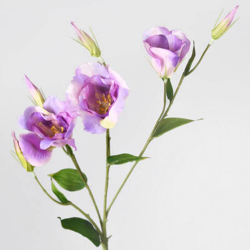 Purple Decorative Artificial Lisianthus Flowers(Pack of 1 Branch)