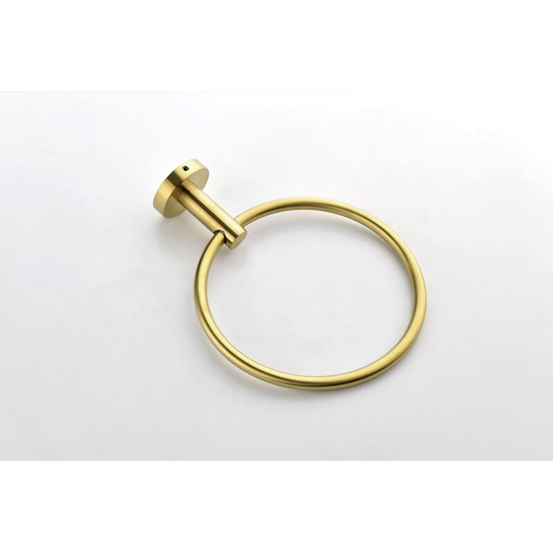 9 Piece Stainless Steel Bathroom Towel Rack Set Wall Mount - Brushed Gold