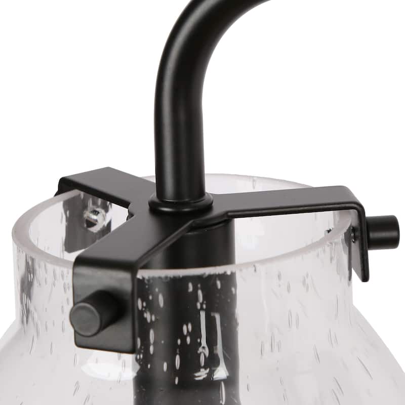 Olia Modern Farmhouse Bathroom Vanity Light Black Glass Wall Sconces
