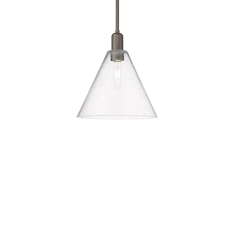 Innovations Lighting 716-1S-14-12 Berkshire Glass Pendant Berkshire - Oil Rubbed Bronze / Seedy