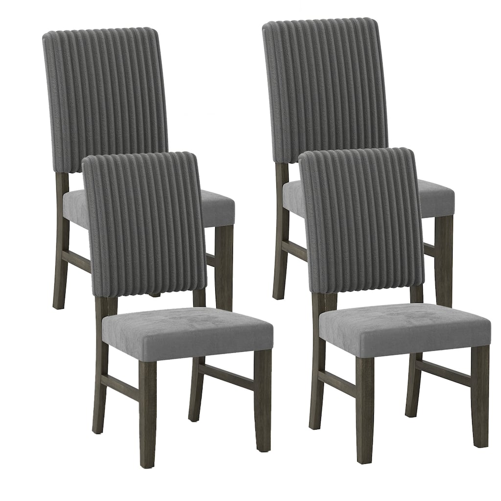 Gymax Dining Chair Set of 4 Mid-Century Modern Velvet Fabric