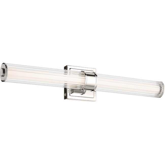 Kichler 55196LED Laurene 2 Light 27" Wide LED Vanity Light with Clear - Polished Nickel