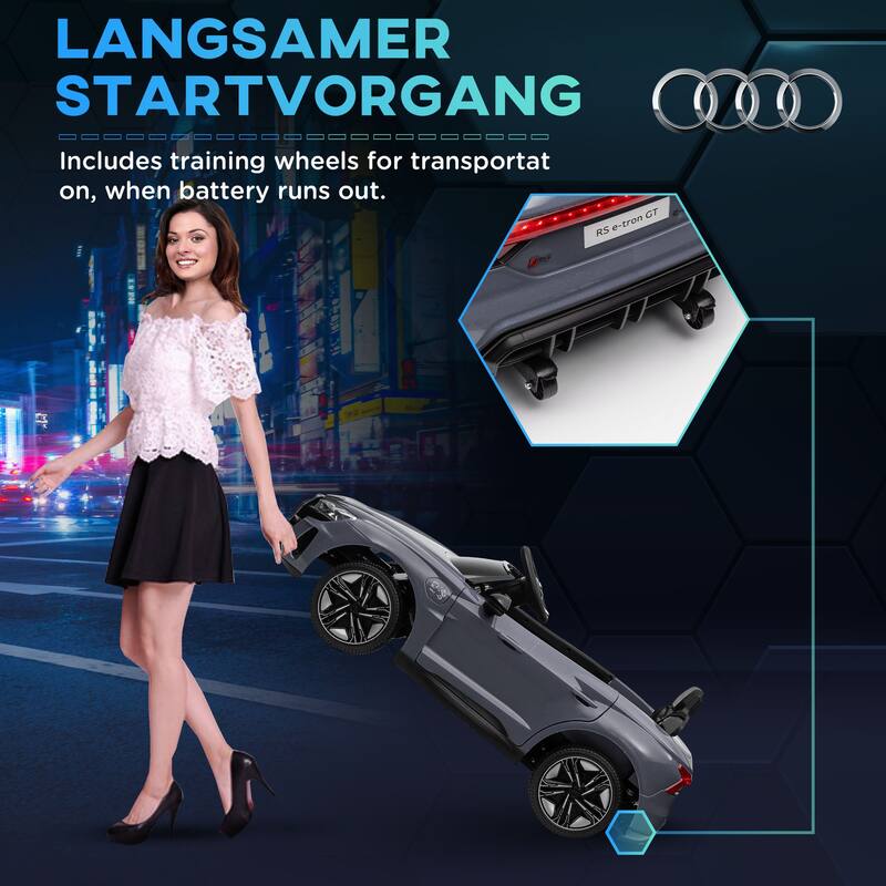 Aosom Kids Ride on Car, 12V Licensed Audi RS E-tron GT 3.1 MPH Electric Car for Kids
