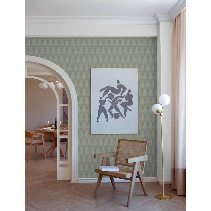 A-Street Prints Mirko Sage Ogee Wallpaper