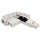preview thumbnail 26 of 58, L Shaped Polyester Sectional Sofa with USB Ports and Cup Holders