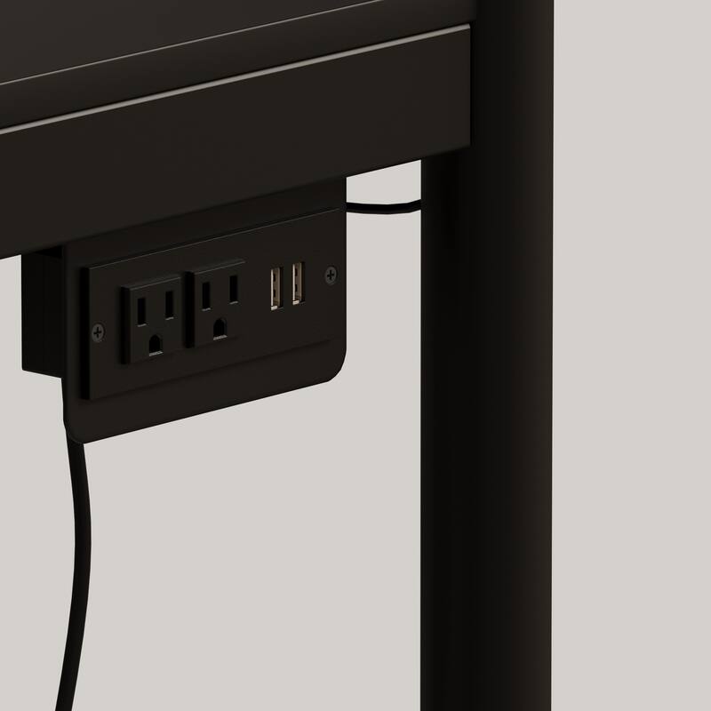 Full Size Bunk Bed with Twin Size, LED light and Charging Socket