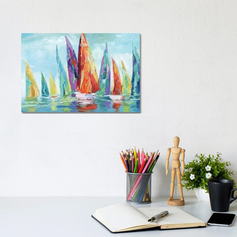 iCanvas "Fine Day Sailing I" by Nan Canvas Print - 8x12x0.75