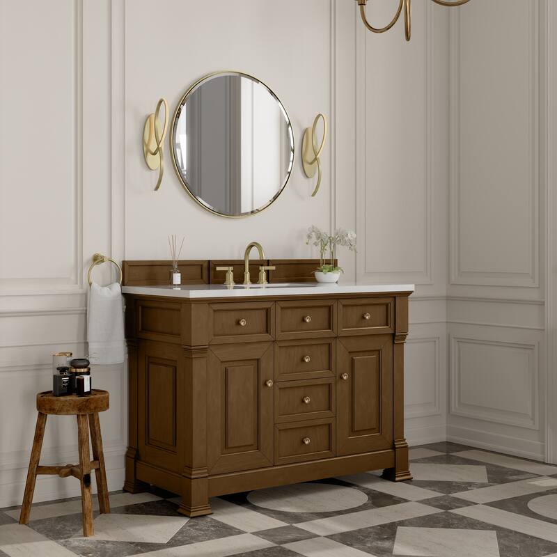 Brookfield 48" Single Vanity, Honey Oak