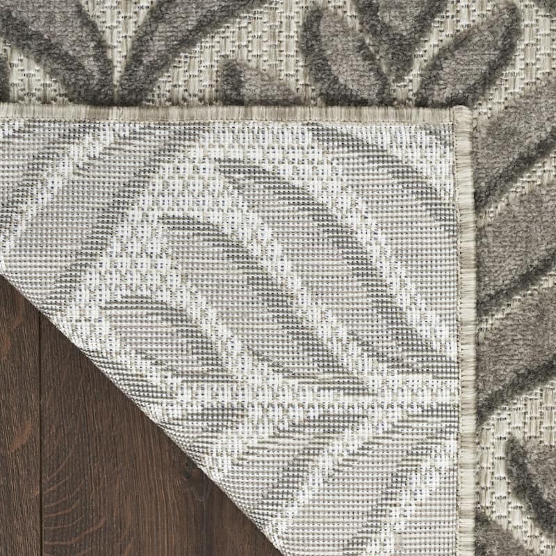 Raro Botanic Elegance Weather Resistant Sleek Contemporary Outdoor Rug - 8' X 11'