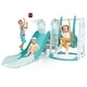 preview thumbnail 9 of 7, Toddler Slide and Swing Set with Extra-long Slide Height Adjustable Swing Basketball Hoop and Climber
