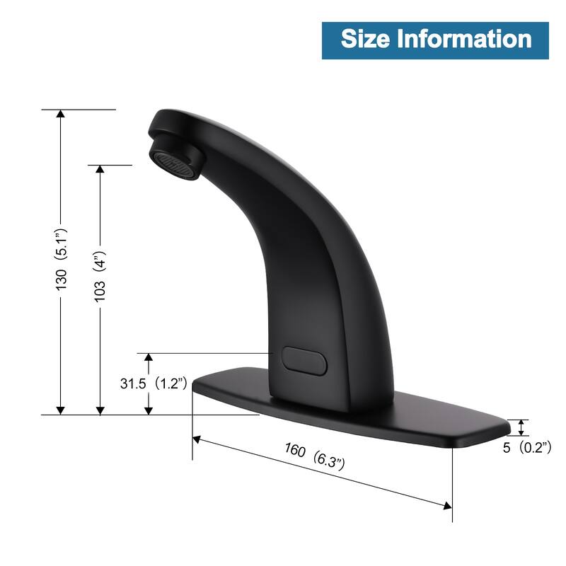 WOWOW Single Hole Touchless Bathroom Faucet