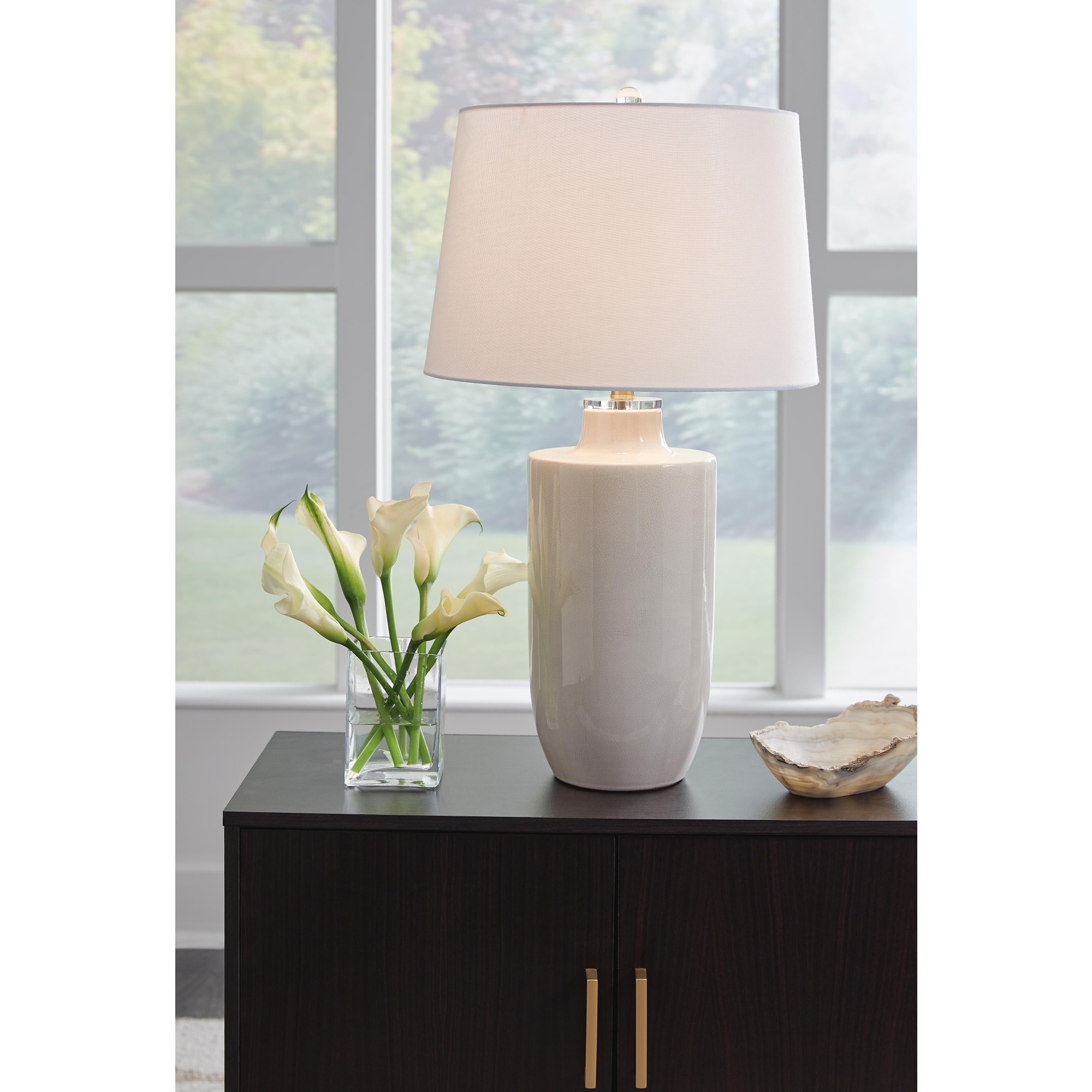 Signature Design by Ashley Cylener Off-White Table Lamp - 16.88"W x 16.88"D x 30.5"H