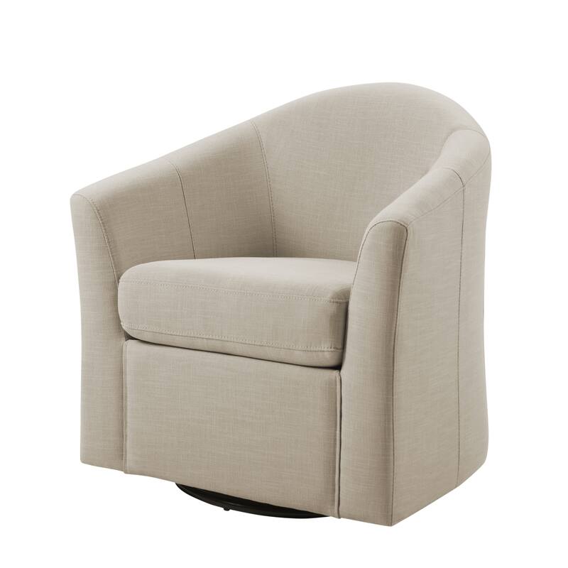 Modern Upholstered Swivel Barrel Chair Living Room Accent Chair