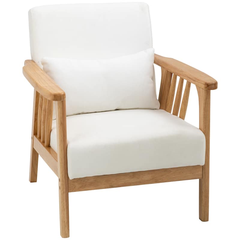 HOMCOM Accent Chairs with Throw Pillow and Cushions