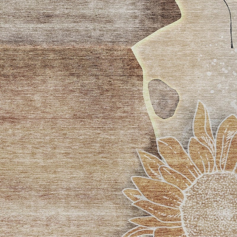 HomeRoots Floral Transitional Rectangle Outdoor Rug