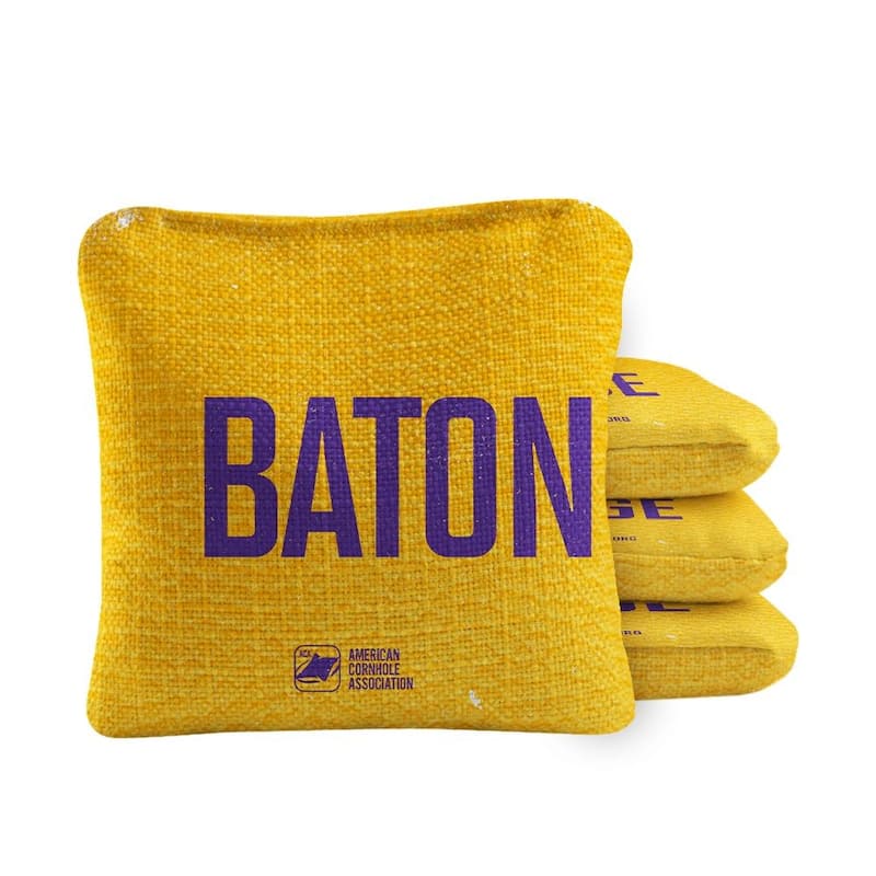 Baton Rouge Yellow Dual Sided Cornhole Bags
