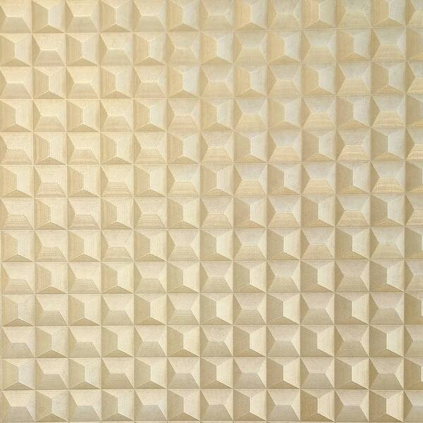 slide 2 of 4, Fine Decor Romero Gold 3D Geometric Wallpaper