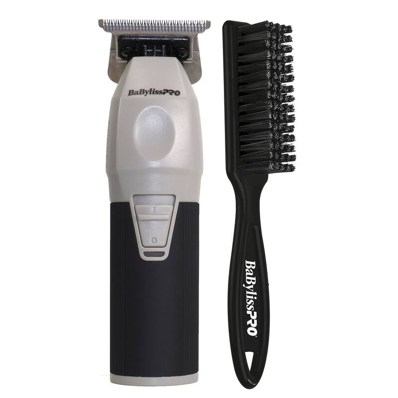 BabylissPRO COREFX Professional Performance Hair Trimmer - FX76 + BaByliss Pro Fade Brush - Gray - Gray