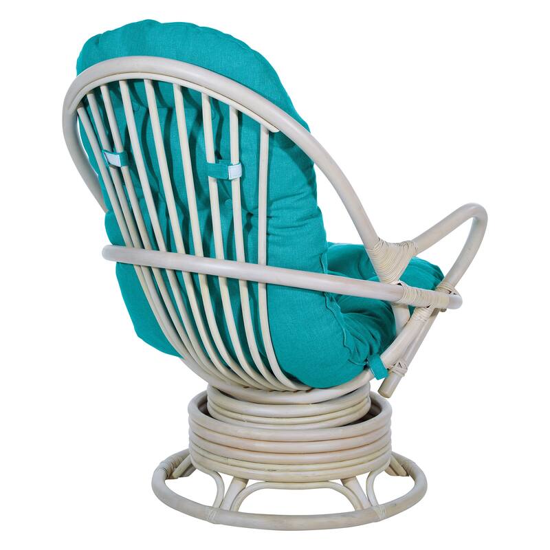 Rattan Swivel Rocker Chair