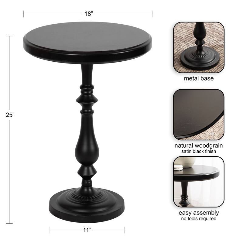 Kate and Laurel Wixley Wood and Metal Side Table