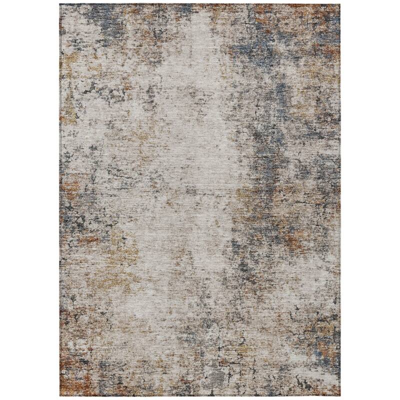 HomeRoots Abstract Transitional Rectangle Outdoor Rug