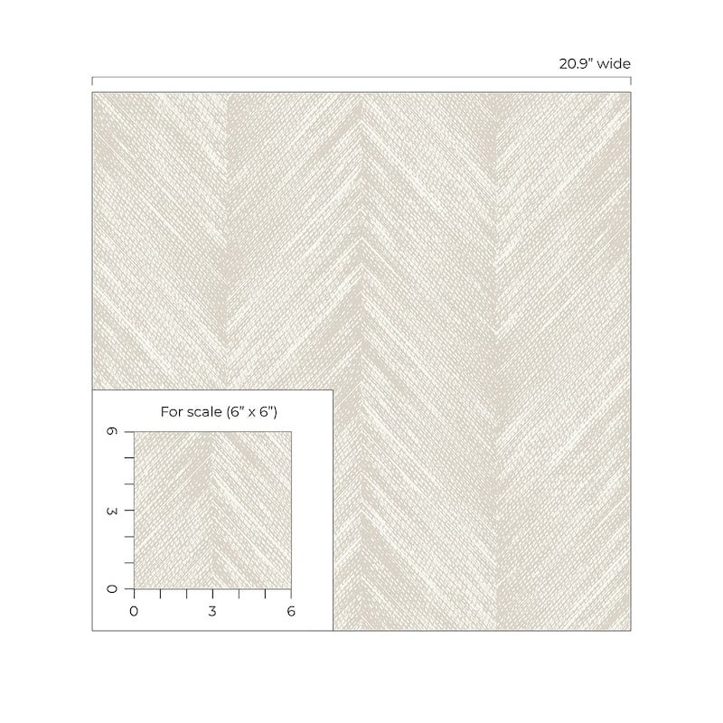 Seabrook Designs Otto Geometric Chevron Non-Woven Unpasted Wallpaper