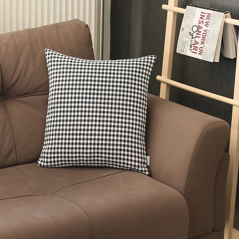 Boho-Chic Decorative Houndstooth Jacquard Pillow Covers