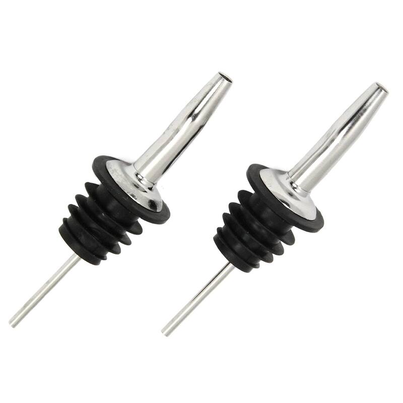 Chef Craft Stainless Steel Bottle Pourer Spout Set - Great for Wine, Olive Oil and Other Bottles - 1 Set