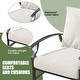preview thumbnail 10 of 31, Outdoor Patio Metal 74" W Sofa/ 50" W Loveseat with Cushions