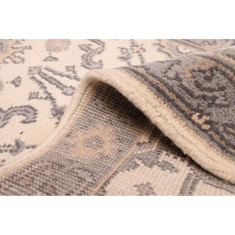 ECARPETGALLERY Hand-knotted Royal Oushak Cream Wool Rug - 2'6 x 19'3